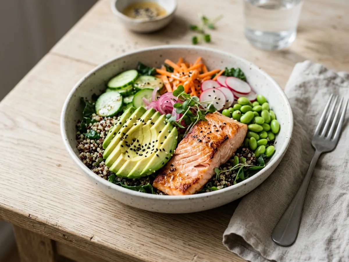 Laxbowl med avokado — receptbild